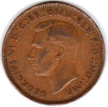 1944 ONE PENNY - UNITED KINGDOM