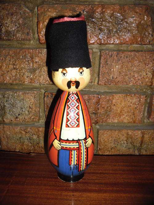 Wooden handpainted doll!  Collectors item!