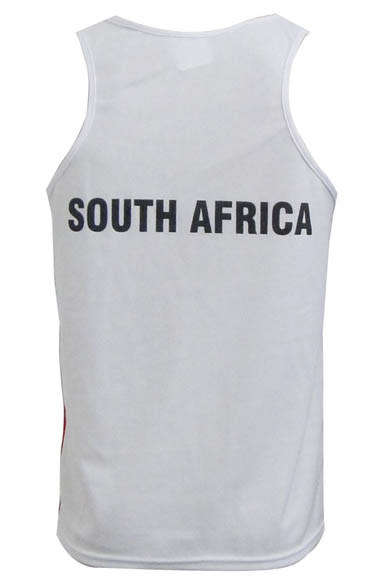 SA Flag mens running vest - X-Small
