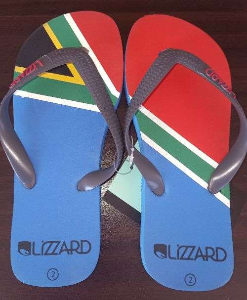 Sandals South African SA Flag kids size 2