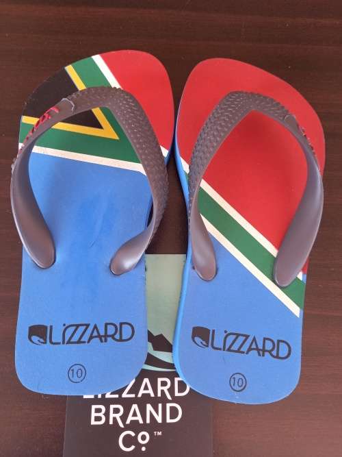 Sandals South African SA Flag kids size 10