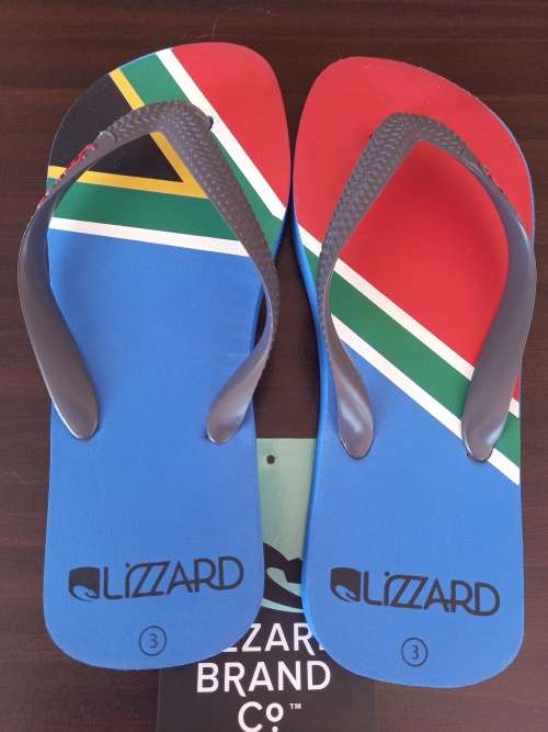 Sandals South African SA Flag kids size 3