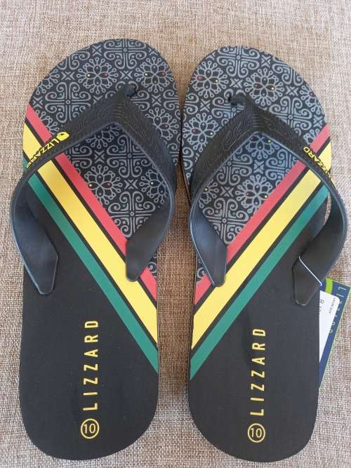 Lizzard sandals flip-flops  men`s zyra black/multi - size UK 11