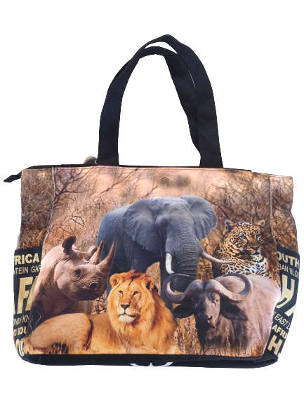 Bag Tote South Africa big 5 - Robin Ruth (gold print)