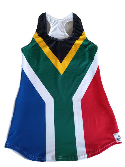 SA Flag Ladies Running Vest  Lycra - Small