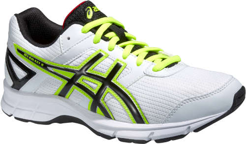 Asics Gel Galaxy 8 GS kids running shoe size 2 (white/yellow/red)