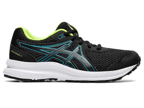 Asics Contend 7 GS Kids running shoe - size UK 6 / US 7 / EUR 40 (black/digital aqua)