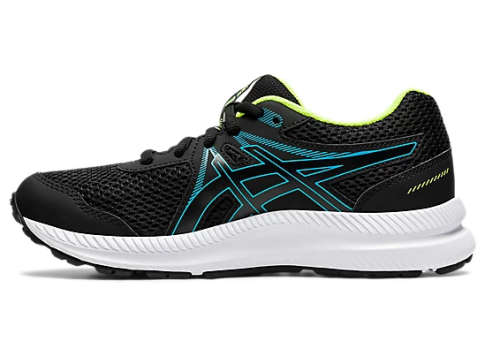 Asics Contend 7 GS Kids running shoe - size UK 6 / US 7 / EUR 40 (black/digital aqua)