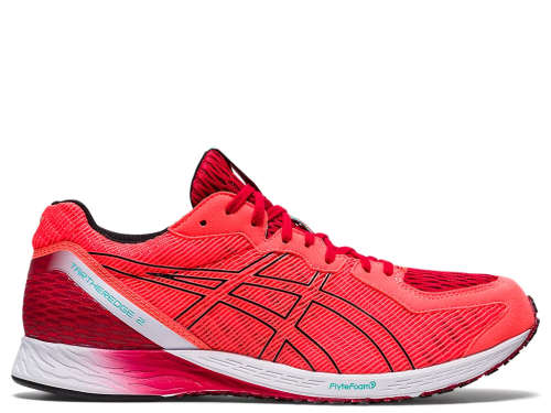 Asics Tartheredge 2 mens running shoe - size UK 8 / US 9 / EUR 42.5 (sunrise red/black)