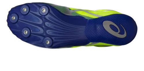 Asics Hypersprint 6 sprint shoe UK 7.5 / US 8.5 / EUR 42 (flash yellow/silver/deep blue)