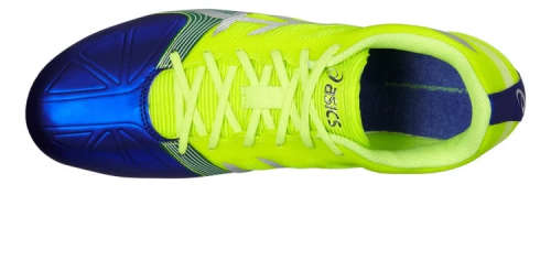 Asics Hypersprint 6 sprint shoe UK 7.5 / US 8.5 / EUR 42 (flash yellow/silver/deep blue)