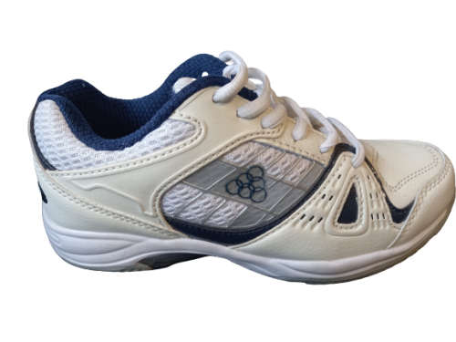 Olympic Rally Kids Trainer shoe size 3 (cream/white/blue)