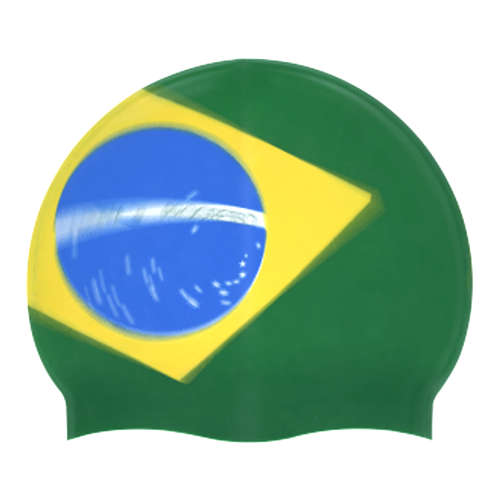 Swim Cap Spurt Country Flag - Brazil