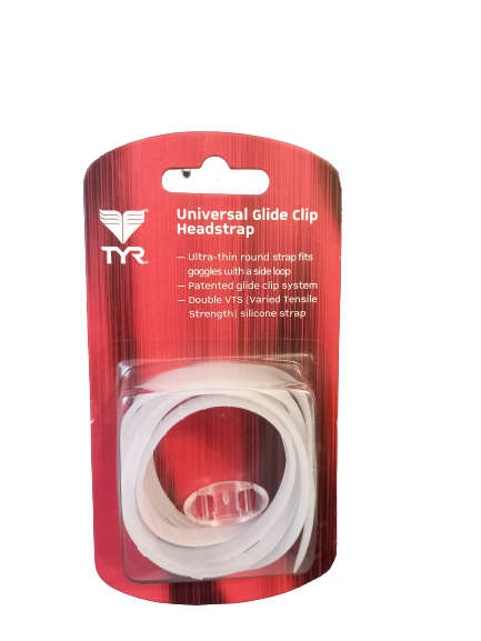 Universal Glide Clip Headstrap for Swimming Goggles - TYR (Clear)