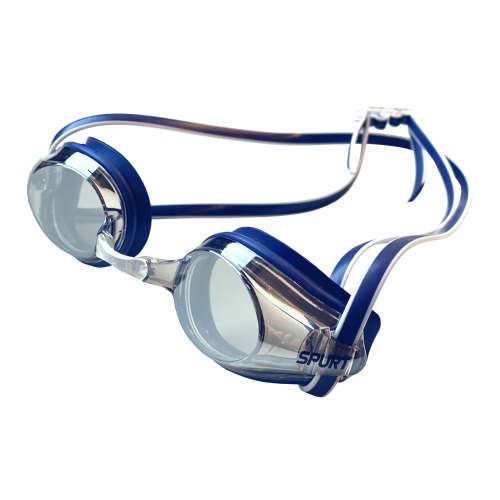 Goggles Spurt Senior - Intermediate Racer R3 mirror navy/white with silver lens
