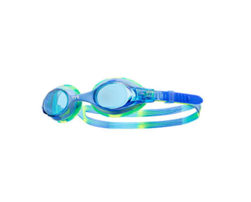 Goggles TYR Junior Swimple Tie-Dye - blue/green with blue lens