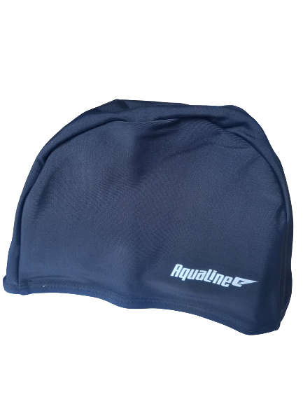 Swim Caps Aqualine Lycra - Black