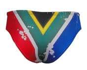 Mens Swimming Briefs South African Flag design - Size 36 or Large