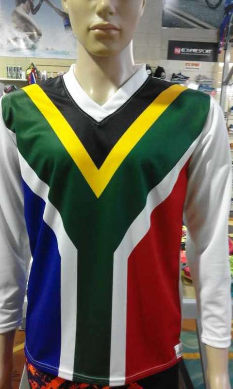 SA Flag Long Sleeve Shirt unisex - Size X-Large
