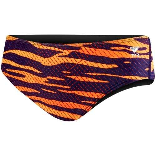 TYR Men`s Swimming Racer - Crypsis Navy/Orange - Size 36
