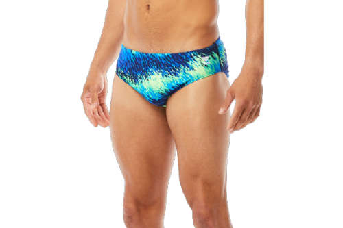 TYR Men`s Swimming Racer - Perseus Blue/Green - Size 38
