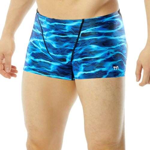 TYR Men`s Swimming Boxer Square Leg- Lambent Blue - Size 40