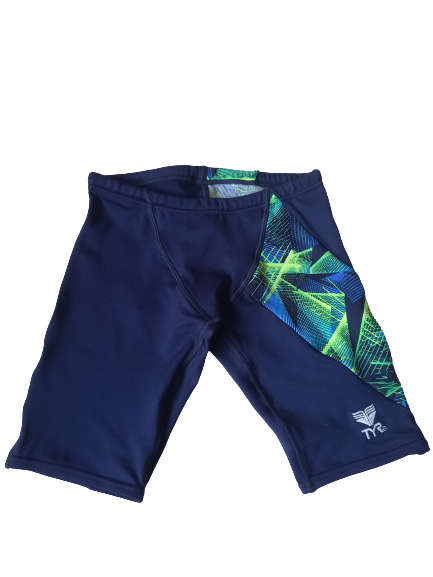 TYR Men`s Swimming Jammer - Axis Diverge Blue/Green - Size 34