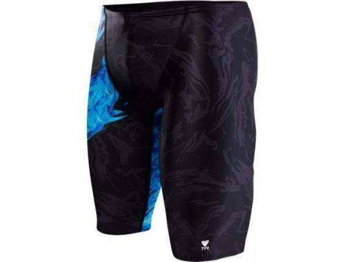 TYR Men`s Swimming Jammer - Ignis Blue/Black - Size 38