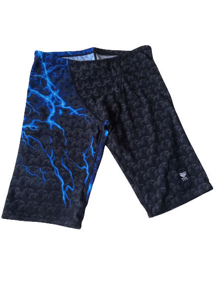 TYR Men`s Swimming Jammer - Illume Blue/Black - Size 38