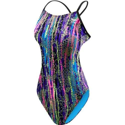 TYR Ladies Swimming Costume - Hiromi Black/Multi - Size 34
