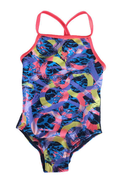 TYR Kids Girls Swimming Costume - Enso Diamondfit - Size 7 - 8 years
