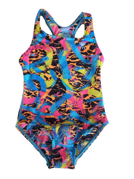 TYR Kids Girls Swimming Costume - Enso Maxfit - Size 5 - 6 years
