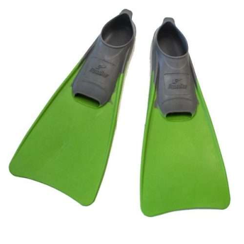 Swim Fins Long Aqualine - Size UK 13-1 (kids) - Grey/Lime