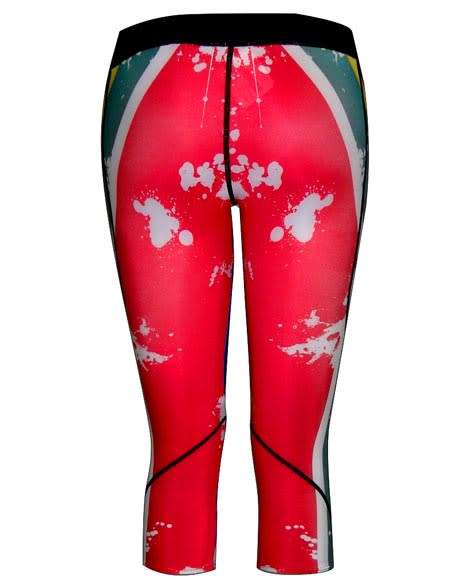 SA Flag Compression Tights 3/4 or Calf Length - Size Large (36)