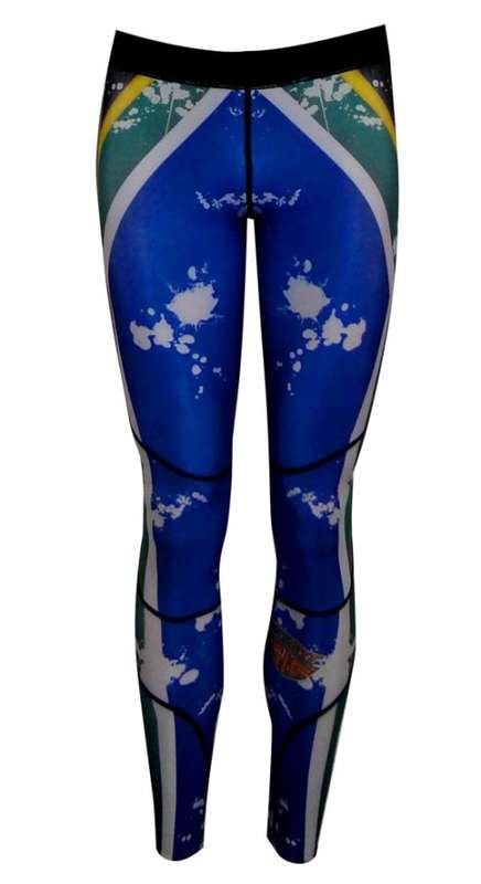 SA Flag Compression Tights Ankle Length - Size Small (32)