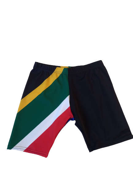 SA Flag / Black Short Tights - Size X-Large (38)
