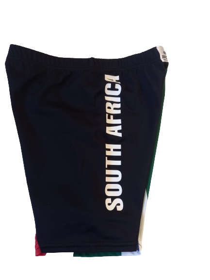 SA Flag / Black Short Tights - Size X-Large (38)