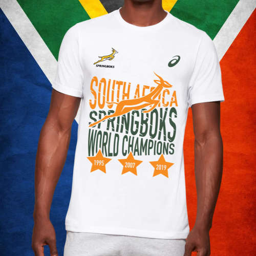 Springboks Men`s RWC World Cup Winners Tee Shirt - 3X-Large
