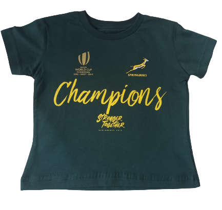 Springboks Infants RWC Champions Tee: 3 - 6 months