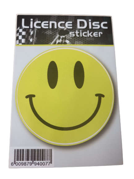 Licence Disc Sticker - Smile Face