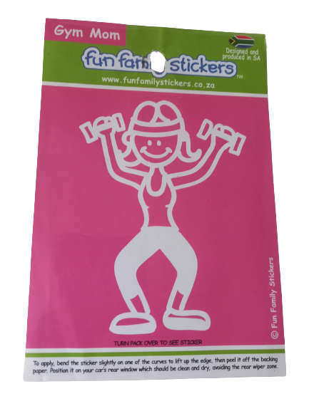 Family Fun Sticker for Car - Gym Mom