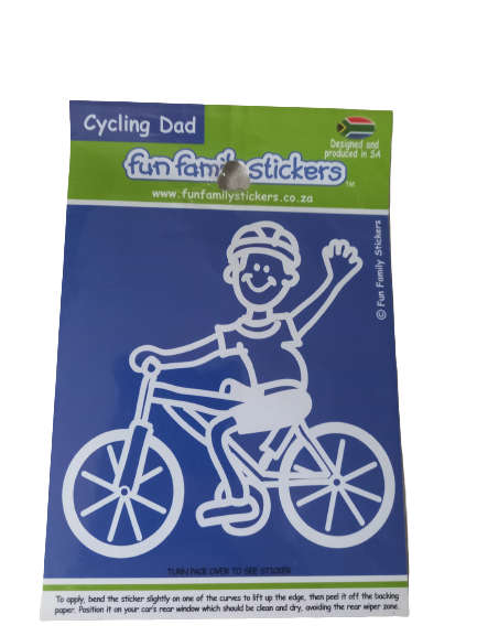 Family Fun Sticker for Car - Cycling Dad