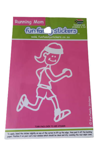 Family Fun Sticker for Car - Running Mom