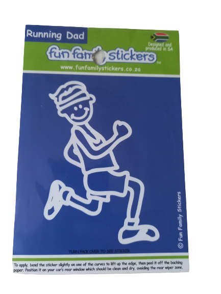 Family Fun Sticker for Car - Running Dad