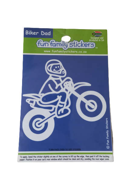 Family Fun Sticker for Car - Biker Dad