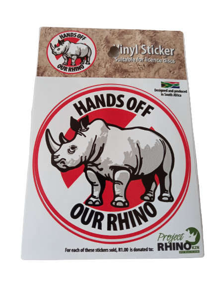 Car Decal Sticker - Hands Off Our Rhino