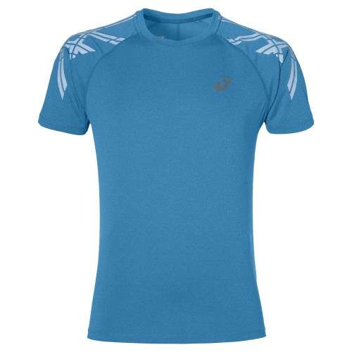 Asics Tee Men`s Stripe Thunder Blue - Small
