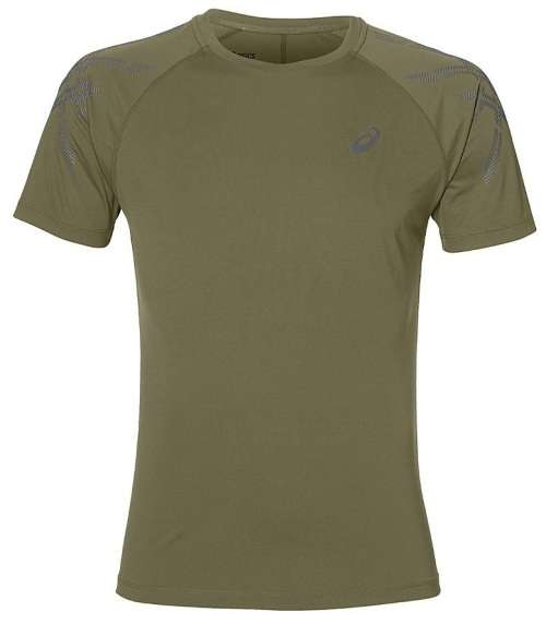 Asics Tee Men`s Stripe Olive - 2X-Large