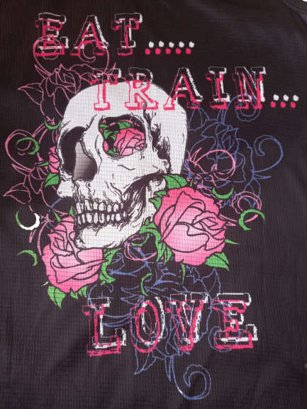Vest Ladies Eat Train Love - Large