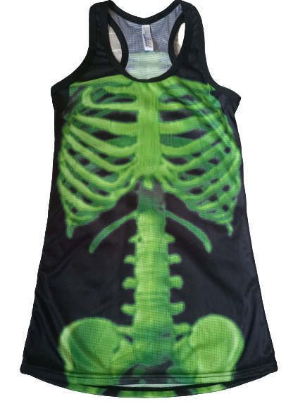 Vest Ladies Skeleton Green - Small